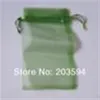 500pcs Lots Bijoux de couleur vert foncé Emballage Drawable Organza Sacs 7x9cm Sacs-cadeaux Sacs Socches238K