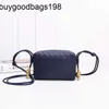 Loops Bag BottegaaVeneta Bags Kllwfmmi Klein Vierkant Leer Geweven Zwarte Rugzak Crossbody Mobiele Telefoon Eén Schouder Camera Dames frj