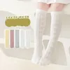 4 paires / lots chaussettes de fille mignon coton chaussettes de genou née les enfants longs enfants