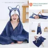 Michley Toddler Baby Bath Handlee Douche Douche Zacht Warm slapende Swaddle Deken voor jongens Girls Geboren 0-9T 231221