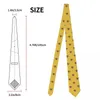 Cravates d'arc Bee Yellow Cartoon Cravates Unisexe Soie Polyester 8 cm Large Cou Pour Hommes Accessoires Cosplay Props