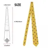 Bow Ties pszczoła żółte kreskówki krawata unisex jedwabny poliester o szerokości 8 cm do męskich akcesoriów rekwizyty cosplay