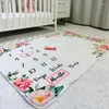 Blankets Born Baby Milestone Blanket For Pography Props Infant Stroller Month Age Growth Chart Durable