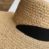 Chapeaux à bord large chapeau seau de paille de paille femme