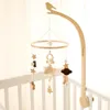 Baby Wooden Bed Bell Bracket Mobile Hanging Rattles Toy Hanger Baby Crib Mobile Bed Bell Wood Toy Holder Arm Bracket Toy Gifts 231221