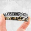 Creatieve mannen Viking Valknut Armband Hip Hop Vintage Rvs Arm Ring Keltische Amulet Punk Sieraden 231220