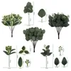 装飾的な花12pcs/lot人工ユーカリの葉の束の枝branch branch brance for Vase Home Party Wedding Outdoor DIY Flower Wall Decor