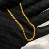 Partihandel ren guldfylld riktig solid 24k för män rep länk kedjor mens hiphop halsband