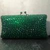 Vert émeraude femmes pierre sacs de soirée pour la fête de mariage sac à main mariée strass embrayages sacs sac à main mariée cristal Minaudiere 231220