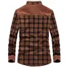 2023 Men Shirts Winter Men's Thickened Checker Shirt Quality Warm Coat Sports Mens Outdoor Plush 231221