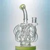 Super Vortex Glass Bong Dab Rig Tornado Cyclone Recycler Rigs 12 Recycler Tube Water Pipe 14mm Joint Oil Rigs Bongs With Heady Bowl 12 LL