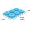 6 Holes Cake Mold 3D Silicone Donut Molds Non Stick Bagel Pan Pastry Chocolate Muffins Donuts Maker Kitchen Accessories Tool ZZ