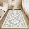 Chambre à coucher du tapis de table de chevet européen Décoration de salon de motif vintage français tapis de sol de sol carpets lavables 231221