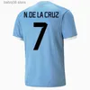 Fans Tops Tees 2022 Uruguay Soccer Jersey 22/23 L.SUAREZ E.CAVANI N.DE LA CRUZ national team Shirt G.DE ARRASCAETA F.VALVERDE R.ARAUJO R.BENTANCUR Football Uniform