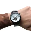 Relógios masculinos de marca superior 41mm volante dial relógios de pulso de luxo mecânico automático 316 relógio de banda de aço inoxidável completo para homens presentes de natal relógio à prova dwaterproof água