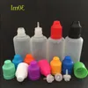 100 set 30ml plastik damlalık şişeleri çocuk geçirmez kapaklar ipuçları e buhar için ldpe 30 ml wqrns