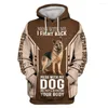 Herenhoodies Onderschat nooit een oude man met een Duitse herder 3D volledig bedrukte truien Straattrainingspak Love Dog 01