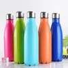 17oz colored stainless steel cola shape bottle with lid cup double wall vacuum insulated cup portable water bottle Vfdwi