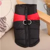 Abbigliamento Gilet caldo per cani Abbigliamento Gilet per cani da compagnia Cappotti con guinzagli Anelli Vestiti per cani