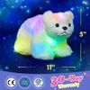 28cm White Polar Bear Doll Plush Toy Light up Soft Cute High Quality PP Cotton Stuffed Animals for Girls Kids Luminous 231220