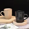 Tasses Glaze mate Design moderne en céramique tasse café lait créatif jus de famille