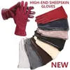 Good quality touch gloves color winter women's leather gloves genuine suede 50% genuine leather 50% women's gloves -2007 231221