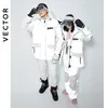 Vector Women's Warm Ski Suit Hooded Women's Men's Waterproof Windproect Reflective Ski Snowboard Jacket Outdoor Clothing 231220