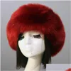 Beanie/Skull Caps Beanie/Skl HT3452 Fur Hat Women Thick Warm Faux Russian Ushanka Ladies Sklies Beanies Kvinnliga vinterhattar för headb otdbk