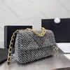 Sac de créateur de tweed de qualité miroir 19 sacs à carreaux pour femmes