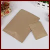 Jewelry Pouches 500pcs 11x18.5cm Flat Brown Kraft Paper Bag No Window Not Stand Up Zipper/ziplock Packaging Bags For Gifea