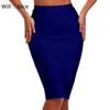 Dresses Vestidos 2022 Women Elastic Bodycon Summer Pencil New Fashion Black Skirt Size XL Sexy Knee Length Bandage Skirt