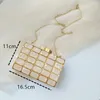 2023 Gold Box Bag Diamond Vrouwen Clutch Crystal Party Handtas Dames Banket Portemonnee Mode Pochette Prom Avondtasje 231220