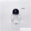 Bouteilles d'emballage en gros fond épais vide clair forme ronde parfum par bouteilles 30 ml parfum vaporisateur en verre emballage goutte de Dhrvf