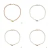 Модное ожерелье с жемчугом и кристаллами, цепочка на ключицы, колье в стиле барокко для женщин, вечерние ювелирные изделия, подарок, Прямая доставка Dh5Qv