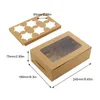 Take Out Containers 20 Pcs Cookie Boxes With Window And Inserts 6 Count Food Grade Treat Bakery Carrier For Cookies Muffins Cupcakes