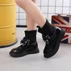 Bow Autumn Winter Kids Fashion Sneakers For Children's Socks Stretch School Cute Buto Botts For Kid Girl Big Girls 12 231221