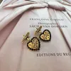Kolczyki Dangle Vintage Heart Lett Little Bee Ear Studs Damskie stal nierdzewna gwiazda mody Wisidants Biżuteria dla kobiet