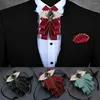 Bow Ties Mens Wedding Party Tiew Groom Formal Ruit Bridesman Compere Crynieston Dekoracja szyi