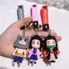 Keychains Demon Slayer 3d Linda figura llavero Anime Gaming Keychains Regalos para fanáticos