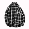 Koszulka kratowa Flanelowa szachownica Koszule Długie rękawie Chemise Homme Cotton Male Check Check Autumn Fashion Marka C 231221