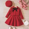 Mädchenkleider 3 PCs Kinder Casual Clothing Sets Outfits für Mädchen 2023 Herumn Winter neu