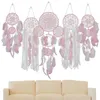 Macrame Dream Catchers 5 Pices White Boho Wall Hanging Catcher Dream Decorações de chá de bebê para Wall Hanging Home Decoration 231221