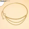 Tailleketting Riemen Vrouwen lti-layer Moon Star Zon Metalen Tailleketting voor Jurk Rok Riemen Broeksbanden Goud Zilver Dameskleding Decor AccessoiresL231221