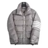 White duck down down jacket, loose fitting for both men and women, winter mid length warm jacket, trendy top