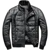 Veste en cuir véritable hommes vers le bas Parkas rembourrés de coton hommes manteaux en peau de mouton véritable homme mince épais vestes d'hiver Jaqueta 231221