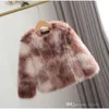 Girls Clothes Luxury Coat Fluffy Faux Fur Short Jacket Winter Warm Long Sleeve Fashion Assorted Colors Coats Outfits