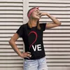 Heren T-shirts Liefde Hart Afdrukken Paar Huwelijkscadeaus Voor Koppels Unisex Bijpassende Liefhebbers Kleding Vriendin Tee