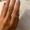 Zircon Moon Rings For Women Stainless Steel Glowing Star Adjustable Finger Ring Aesthetic Wedding Jewelery Gift bague femme 231221