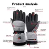 Zimowe rękawiczki grzewcze ekran dotykowy bawełniany ręcznie cieplej elektrycznych rękawiczek termicznych wodoodporne snowboardowe rowerowe rower moto na zewnątrz 231220
