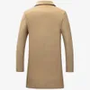 Herbst Winter Mode Herren Wollmäntel Einheitliche Farbe Einer Breatzapfen Long Coat Jacke Casual Overtock Plus Size 5 Farben 231221